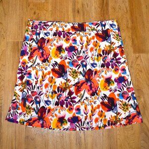NWT RipSkirt Hawaii Posie Pink Floral Print Wrap Skirt Sz LG